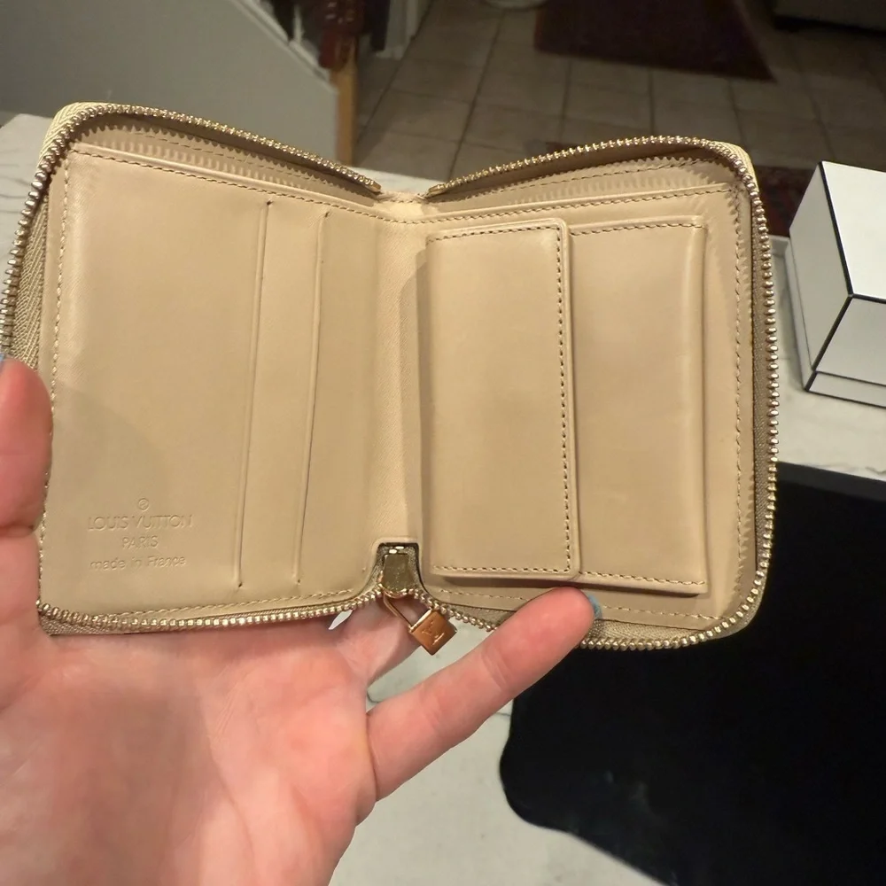 Louis Vuitton Yellow Vernis Small Zippy Wallet